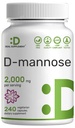 DOLL SUPPLEMENT D Mannose 500mg kapszula (2000 mg per szerving), 240 Veggie tabletta - Gyors hatású vízoldó forma - Extra Erő Vizelési Trakt (UTI) Egészségügyi támogatás - Non-GMO, Vegan Friendly