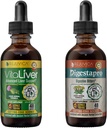 Rejuvica Health VitaLive & DigestaPro - Advanced Máj & Digestion Support - Liquid Delivery for Better Absorption - Milk Thistle, Chanca Piedra, Articsóka, Gyermekláncfű & More!