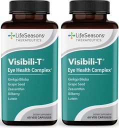 Vizibili- T - A szem egészségének és a látás támogatásának vitaminpótlása - Carrot Root, Króm, Bilberry, Ginkgo Biloba, Grape Seed Extract, Likopin, A-vitamin, Lutein & Zeaxantin - 60 kapszula (2-es csomag)