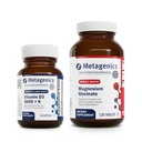 Metagenics Essential Wellness Duo: D3 5,000 + K - Immuntámogatás, Csont- és Szív-egészség - 60 Softgels & Highly Absorbable Magnézium Glycinate izmokhoz és idegrendszerekhez - 120 tabletta