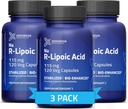 Geronova Research Bio- Enhanced R- Lipoic Acid, 115 mg kapszula - 12 hónapos ellátás - Stabilizált R Alfa Lipoic Acid fokozott abszorpcióval - R Lipoic Acid Supplement - 360 Count
