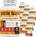 NuBest Doctor Taller Kids multivitaminokkal, multiásványi anyagokkal, kalcium rágótabletták, kalcium kiegészítés gyerekeknek, 2-9 éves korig - Grape Flavor - Segít a gyerekek egészséges - 12 Pack
