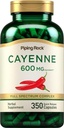 Piping Rock Cayenne Pepper Capsicum 124; 600mg