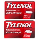 Tylenol Extra Strength Pain Reliever and Fever Reducer Caplets, 500 mg Acetaminophen, Pain Relief Pills for Fejfájás, Hátfájás, Fogfájás és kisebb ízületi fájdalom Relief, 200