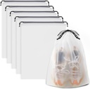 Vízálló Travel Drawstring zsákok csomagolás, tárolás, utazási Essentials for Waterprovel, 15.7 x 11,8 hüvelyk, Tiszta, 5 darab