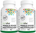 Plantvital Ganzes Lebensmittel Multivitamin - Multivitamine mit 42 Superfoods Raw Veggies und Früchte Vitamine Erde Energie Früchte und Gemüse ergänzen reine Obst- und Gemüsezusätze - 180 Tabletten