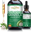 Soursop Bitters folyékony csepp: szerves Graviola Soursop Levélkivonat folyadék sejttámogatás, Regeneráció, Immune Boost, Relax és antioxidáns támogatás