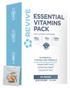 Revive MD Essential Vitamins Packs for Women & Men, Vitamins Pack Daily Nutritent Supplement - Travel- Friendly Multivitamin Packets with Arjuna & Turmeric Extract Support Heart, Joint, & Organic Health