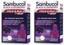 Sambucol Cold and Flu Relief Tablets - Homeopátiás hideg orvoslás, Nasal & Sinus Congestion Relief, Használata Runny Orr, Köhögés, Hideg Remedy felnőtteknek - Black Elderberry, 30 gróf, 2- Pack