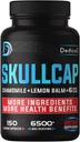 9in1 Skullcap Herb kiegészítés 5 hónap Health Sleep, Mood & Immune - 6500mg koncentrált kamilla, Lemon Balm, Passion Flower, Ashwagandha & more, Non-GMO, gluténmentes, 150 Vegán kapszula