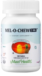 Maxi Health - Melatonin 3 mg felnőtteknek és tizenéveseknek - Súgó a természetes alvás támogatása felnőttekkel és gyerekekkel Melatonin - Non-Habit Forming Kosher Sleep Support Kosher (100 egység)