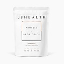 JSHealth Vegan Pea fehérje por probiotikumokkal - Vanilla Bean Flavor - glutén mentes, nem GMO, növényi alapú fehérje ital mix, 300g