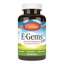 Carlson - E-Gems Elite, 1000 NE (670 mg) E-vitamin tokoferolokkal és tocotrienolokkal, Optimal Wellness, 60 Softgel