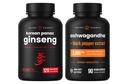 NutraChamps koreai Ginseng kapszula és Ashwagandha kapszula 2 Pack Bundle