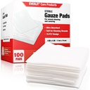 EERLIT [Extra-Thick] 4 "x4" Sterile Gaze Pad 12-Ply, 100 Pack, egyedi csomagolású, Ultra Absorbend Nagy, nem szőtt orvosi Gézspongyák sebházi elsősegély készlet