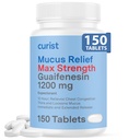 Curist Guaifenesin 1200 Mg kibővített Release Tablets - 150 Count Maximális Erő Mucus Relief Tablets OTC - Clear Contestion