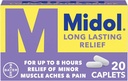 Midol hosszú lasting Relief - 20 Caplet, csomag 6