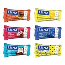 LUNA Bar - Variety Pack - 6 Flavor - Snack Bars - Non-GMO - Glutin- Free Protein Bars - Organic Zab (12 Pack)