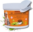 Hundeaugentücher für Hunde Katzen Augenreiniger Katzen Hundeohrreiniger Hund Tränen Fleckenentferner Tücher 100PCS 3 Zoll Wassertücher Hund Pfotenreiniger Tier Augentücher Haustiere Welpen Augentücher Tränen Fleckenentferner Hundetücher