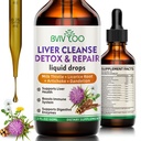 Máj tisztítás méregtelenítés és javítás Folyékony cseppek - 2000mg Milk Thistle, Gyermekláncfű Gyökér, Articsóka, Silymarin kivonat, & Turmeric Herbs - Vegan, Non- GMO - 2 Fl Oz (60ml) Tartály
