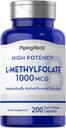 Piping Rock L Methylfolate Supplementary 124; 1000 mcg