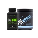 Szobor Nemzet V Shred Test Boost Max és pre edzés kék málna por bundle