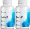 Infúzió Tiszta Extra hatáserősség CoQ10 400mg 400 kapszula Magas felszívódás Gluten Free Non-GMO 2 csomagolás