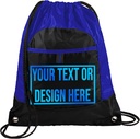 Personalized Cinch Bag - Egyéni zsákok Logóval, Gym Drawstring Bags - Kedvezményes promóciós elemek a Logóval - Kis Drawstring Bag