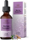 HERBAMAMA Nerve Support Supplement - Vegan Nerve Support Formula with Ashwagandha & Bacopa Monnieri for Brain - Non-GMO, Alkohol & Sugar- Free Daily Calming Drops up, 28 napos ellátás