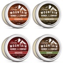 Beard Balm Variety Pack - 4 Természetes minták (egyenként 1 oz) Argan Oil, Shea Butter, Coconut Oil & Jojoba Oil - Rich in Vitamins & Minerals