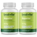 Bioperine 10 mg (240 Vegetáriánus kapszula) (120 x 2) - No Stearates - Vegan - Non GMO - Gluten Free - Abszorpció Fokozott