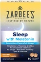 Zarbee 's Melatonin 5mg, L-Theanine + GABA Alváskiegészítés a békés alvás, Natural Orange Flavor, rágótabletta felnőtteknek 12 éves kor, 60 gróf