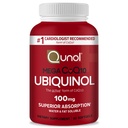 Qunol Ubiquinol CoQ10 100mg Softgels, Mega Ubiquinol 100mg - Superior Absorption - Active Form of Coenzim Q10 for Heart Health & Health Blood Pressure Levels - 2 hónap ellátás - 60 Count