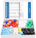 Swpeet 200 db Molecular Model Kit Organic and Inorganic Chemistry, Chemistry Molecular Model Student and Teacher Set - 83 Atoms & 116 Links & 1 Short Link Remover Tool