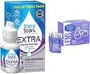TheraTears Extra száraz szem cseppek, 2 Count & Nice 'n Tiszta 100 SmudgeGuard lencse Törli Bundle