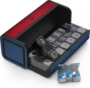 Pill Organizer 2 alkalommal egy nap, Am Pm kétszer napi Pill Case, felismerhető Nagy Travel Pill Box 7 nap, Heti Pill Konténer vitaminpótló hal olaj (piros és kék)