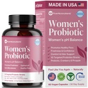 Tiszta Micronutrients pH Balance Vaginalis Probiotikumok Nők számára - Odor & Itch Support - Vaginal Health Pills Cranberryvel, Lactobacillus & Prebiotics - Feminine Wellness Napi kiegészítés - 60 kapszula