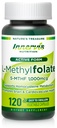 Bioaktív folát (L- 5- MTHF 1000mcg, Folate 1700mcg) - Brain & Mood Support, Easy- to- Swallow, 120 Veg kapszula