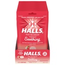 HALLS Throat Soothing (Korábban HALLS) Creamy Strawberry Throat Drops, 12 zsák 25 Drops (300 Total Drops)