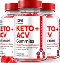(3 Pack) Xfit Keto ACV Gummis, Offizielle Keto+ACV Weight Loss Formula, All Natural Apple Cider Essig 1000MG, X Fit Keto Plus ACV Gummy für Gesundheit und Fitness, Xfit ACV Keto Gomitas (180 Gummi)