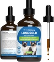 Pet Wellbeing Lung Gold macskáknak - tüdőimmun támogatás, alsó légzőszervi egészség, Open Airways, Normál légzés, Reishi, Coptis - Veterinarian- Formulált gyógynövény kiegészítés - 4 oz (118 ml)