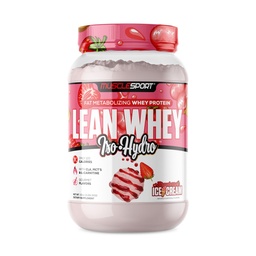 Musclesport Lean Whey Revolution ™ Protein Powder - Whey Protein Isolate - Alacsony kalóriatartalmú, alacsony szénatomszámú, alacsony zsírtartalmú, hihetetlen aromák - 25 g fehérje / kanál (2LB, Strawberry)