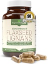 Lignas For Life Flaxseed and SDG - Omega 3 Fatty Acids, Fiber Antioxidants - Segít javítani a csillogó kabátot, emésztési és szívegészségügyi, 25 mg, 90 kapszula, 1 csomag