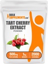 BulkSupplements.com Tart Cherry Extract Powder - Tart Cherry Supplement, Herbal Supplement - Antioxidáns Forrás, Gluten Free, 500mg per Serving, 1 kg (2,2 kg) (1-es csomag)