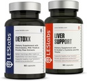 LES Labs Detoxx és máj támogatás Duo-köteg támogatása egészséges májfunkció, glutation termelés, és méregtelenítés