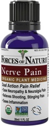 Forces of Nature Nerve Pain Management, Organic Topical Relief for Neuropathy & Nerve Discomfort, Homeopátia Medicine Supports Relief from Shooting Pains for Back, Hands, Legs & Feet, 1 fl oz