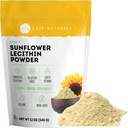 Kate Naturals Sunflower Lecithin Powder for Baking Bread, Gumies, Cooking. Lecitin-kiegészítés a zárt tejcsatornákhoz. A szójalecitin-por helyettesítése (12oz, nem GMO)