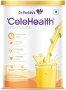 Dr. Reddy CeleHealth Nutritional Drink, Protein Supplement for Daily Use, Low Glycemic Index, Nulla hozzáadott cukor, Saffron és Cardamon Flavour, 400g, Sárga