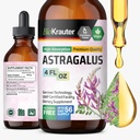 BIO KRAUTER Astragalus Tinktúra - Astragalus gyökérkivonat immuntámogatásra - Alkohol és cukor mentes - magas abszorpció - Vegán cseppek 4 Fl.Oz.