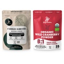 Jungle Powders Ultimate Men's Wellness Duo: 5oz Fadogia Agrestis Extract & 5oz Bio Wild Cranberry Powder - Nigerian Fadogia Supplement für Drive & Passion, USDA Certified Cranberry Superfood